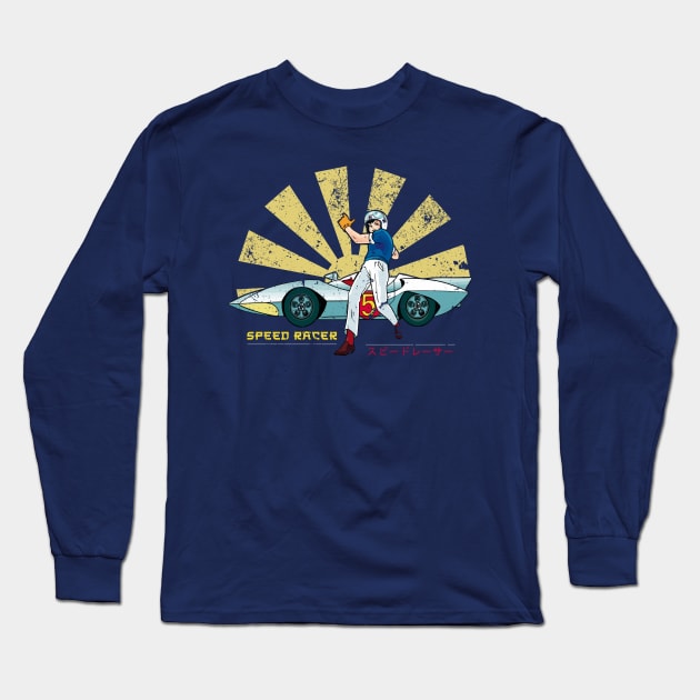 Speed Racer Retro Japanese Long Sleeve T-Shirt by Nova5